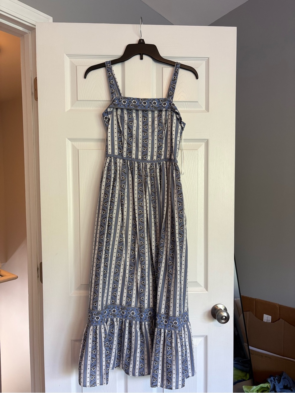 Blue & White Striped Dress S